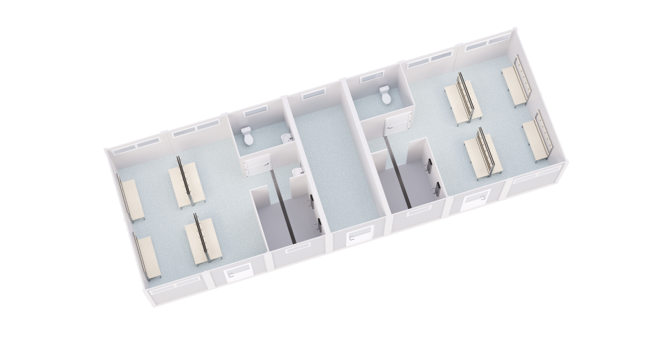 Spogliatoio Sport 4 - ret. per settori